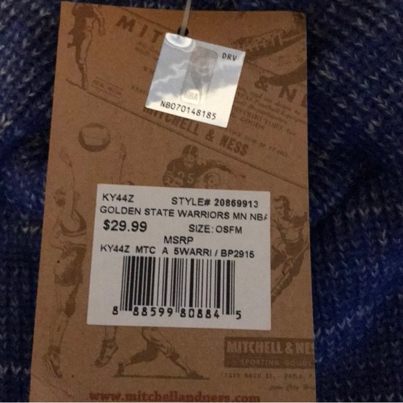 Mitchell and Ness Golden State Warriors Beanie Hat - Picture 3 of 3